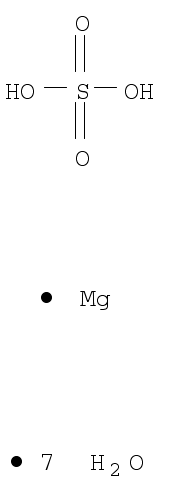 Magnesium sulfate heptahydrate chemical structure