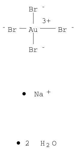 Sodium tetrabromoaurate(III) hydrate chemical structure