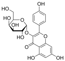 Kaempferol 3-O-D-galactoside chemical structure