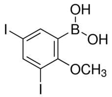 3,5-Diiodo-2-methoxyphenylboronic acid chemical structure