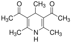 3,5-Diacetyl-2,4,6-trimethyl-1,4-dihydropyridine chemical structure