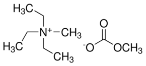 Triethylmethylammonium methyl carbonate solution chemical structure