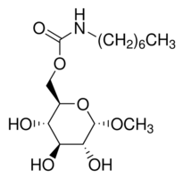 Methyl 6-O-(N-heptylcarbamoyl)-α-D-glucopyranoside chemical structure