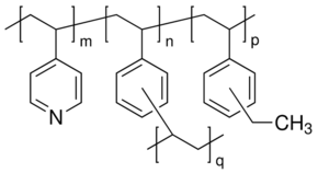 Poly(4-vinylpyridine-co-ethylvinylbenzene), cross-linked chemical structure