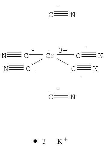 Potassium hexacyanochromate(III) chemical structure