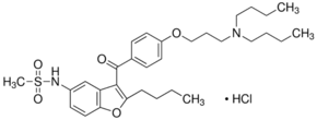 Dronedarone hydrochloride chemical structure