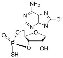 8-Chloroadenosine-3′,5′-cyclic monophosphorothioate, Rp-isomer chemical structure