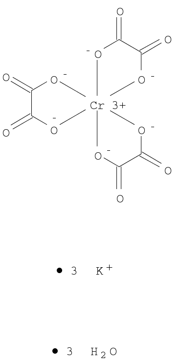 Potassium chromium(III) oxalate trihydrate chemical structure
