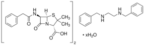 Penicillin G benzathine salt hydrate chemical structure