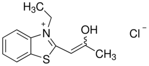 3-Ethyl-2-(2-hydroxy-1-propenyl)benzothiazolium chloride chemical structure