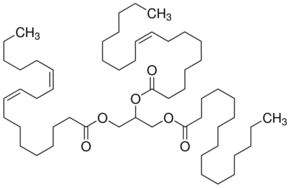 1-Palmitoyl-2-oleoyl-3-linoleoyl-rac-glycerol chemical structure