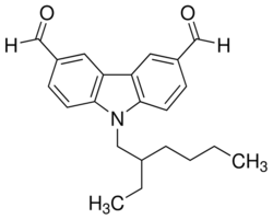 9-(2-Ethylhexyl)carbazole-3,6-dicarboxaldehyde chemical structure