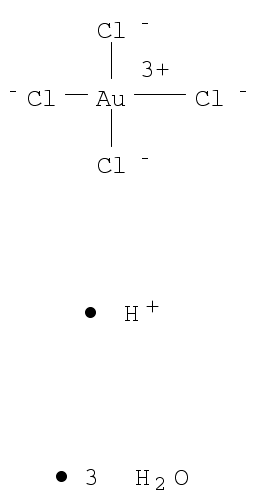 Gold(III) chloride trihydrate chemical structure