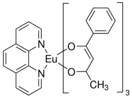 Tris(benzoylacetonato) mono(phenanthroline)europium(III) chemical structure
