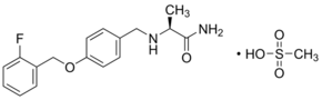 Ralfinamide mesylate chemical structure