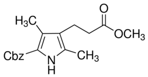 Methyl 5-(benzyloxycarbonyl)-2,4-dimethyl-3-pyrrolepropionate chemical structure