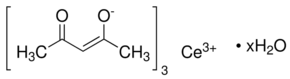 Cerium(III) acetylacetonate hydrate chemical structure