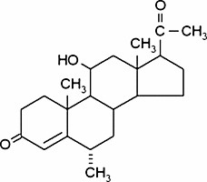 6α-Methyl-11β-hydroxyprogesterone chemical structure
