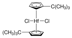 Bis(tert-butylcyclopentadienyl)hafnium(IV) dichloride chemical structure