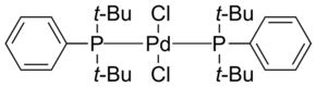Dichlorobis(di-tert-butylphenylphosphine)palladium(II) chemical structure