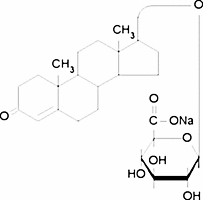 Testosterone β-D-glucuronide sodium salt chemical structure