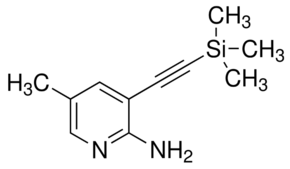 5-Methyl-3-((trimethylsilyl)ethynyl)pyridin-2-amine chemical structure