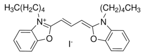 3,3′-Dipentyloxacarbocyanine iodide chemical structure