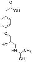 4-(2-Hydroxy-3-isopropylaminopropoxy)phenylacetic acid chemical structure