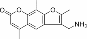 4′-Aminomethyltrioxsalen hydrochloride chemical structure