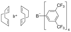 Bis(cyclooctadiene)iridium(I) tetrakis(3,5-bis(trifluoromethyl)phenyl)borate chemical structure