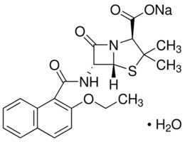 Nafcillin sodium salt monohydrate chemical structure