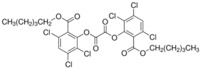 Bis(2-carbopentyloxy-3,5,6-trichlorophenyl) oxalate chemical structure