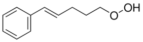 trans-5-Phenyl-4-pentenyl hydroperoxide chemical structure