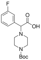 2-(4-Boc-piperazino)-2-(3-fluorophenyl)acetic acid chemical structure