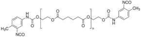 Poly(ethylene adipate), tolylene 2,4-diisocyanate terminated chemical structure