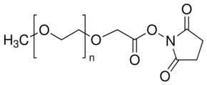 Methoxypolyethylene glycol 5,000 acetic acid N-succinimidyl ester chemical structure